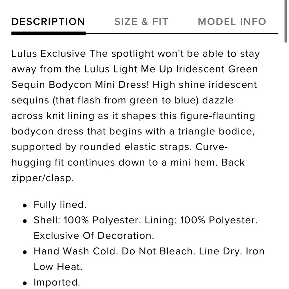 Lulus Light Me Up Iridescent Green Sequin Bodycon Mini Dress: Iridescent Green - Picture 5 of 6